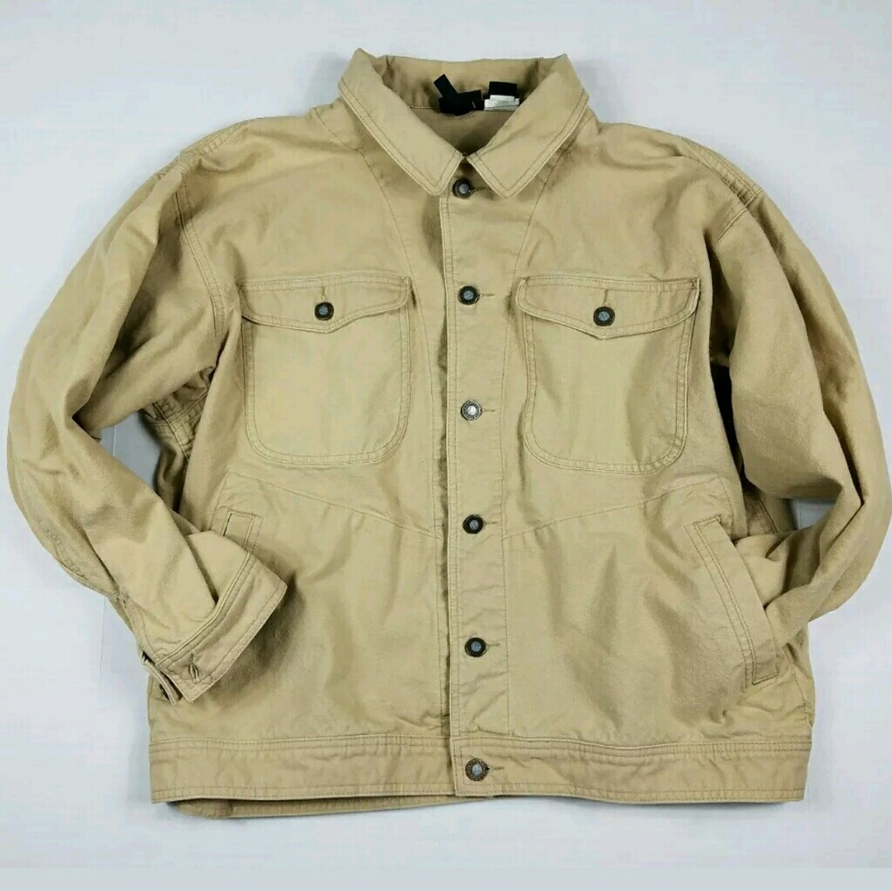 Patagonia Tan Denim Button Up Jacket Size Large